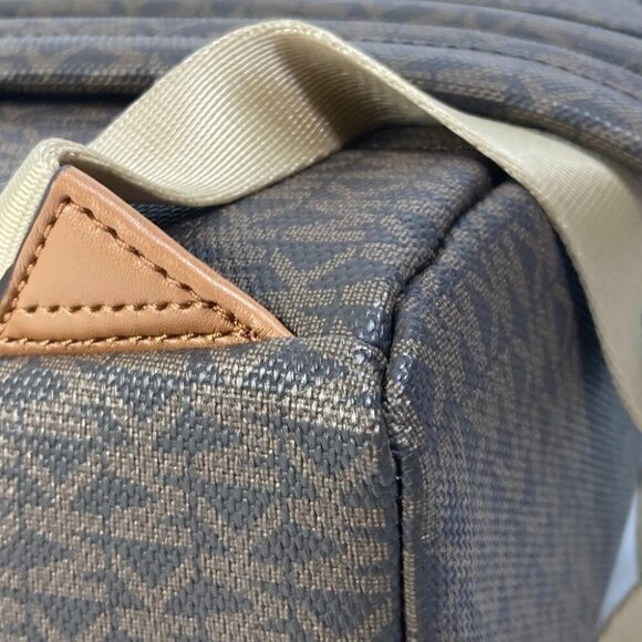 Michael Kors 30T0G04B6B Bag Monogram SLATER Backpack PVC/Leather Brown Unused - Picture 11 of 16